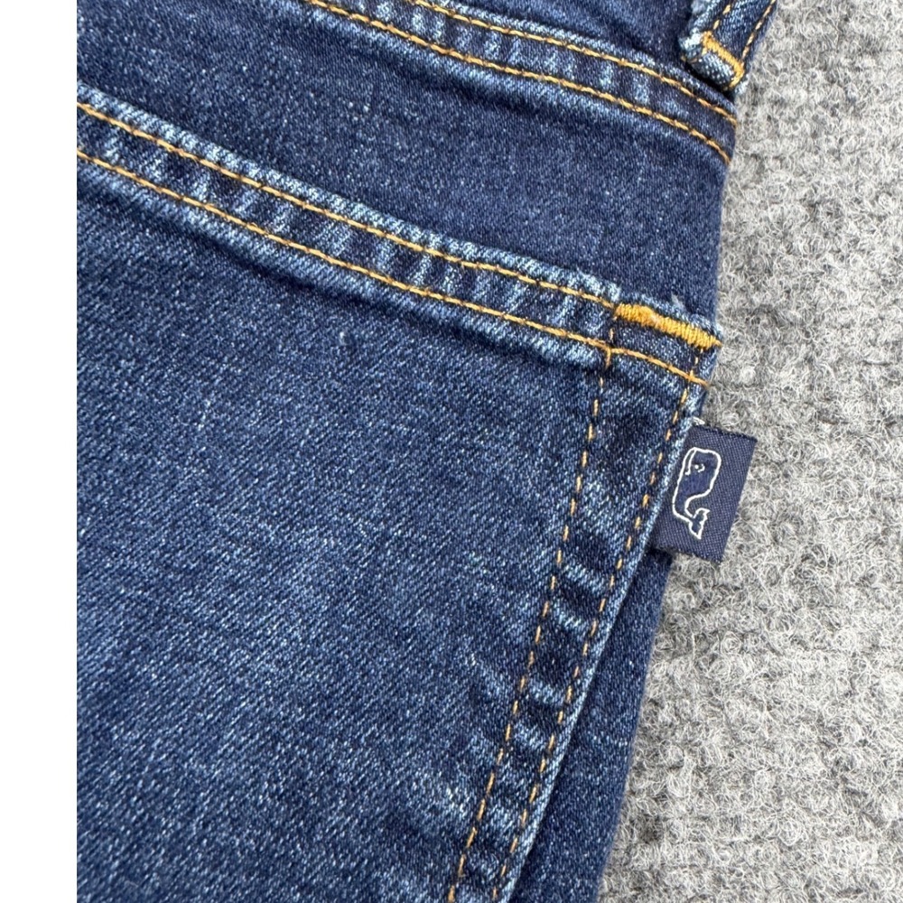 Vineyard Vines Mens Dark Wash Denim Jeans 32x30 Straight Leg Stretch Indigo - Picture 2 of 7